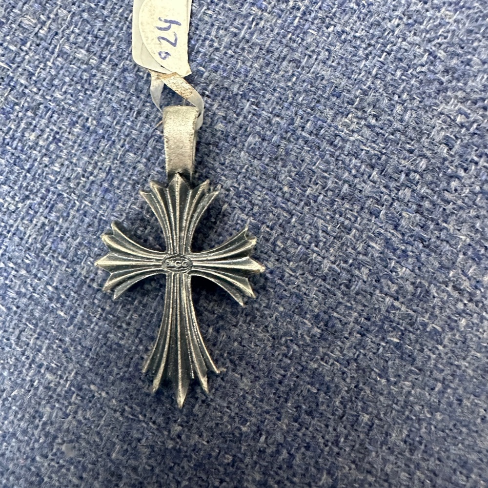 BICO Silver over pewter Cross Pendant